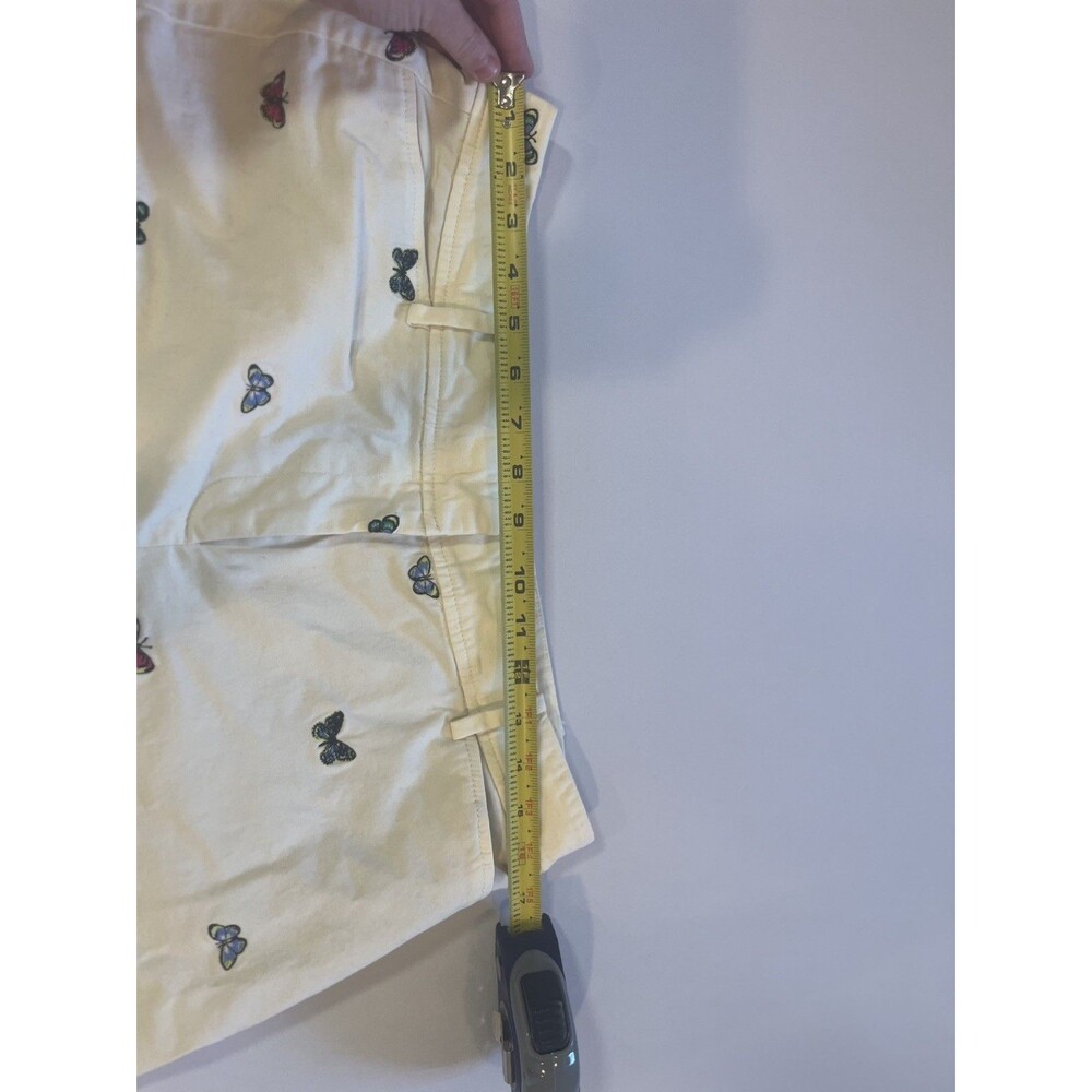 Talbots Perfect Shorts Butterfly Embroidered Stretch Bermuda Chino Women’s 10. - Picture 12 of 13